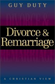 Cover of Divorce & Remarriage by Guy Duty