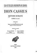 Cover of Roman history by Cassius Dio Cocceianus