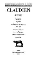 Front cover of Oeuvres, tome II-1 et II-2 by Claudien