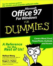 Cover of Microsoft Office 97 for Windows for dummies by Wallace Wang