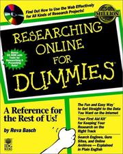 Cover of Researching online for dummies by Reva Basch