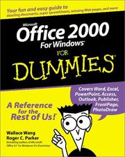 Cover of Microsoft Office 2000 for Windows for dummies by Wallace Wang