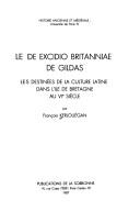 Front cover of Le De excidio Britanniae de Gildas by Kerlouegan