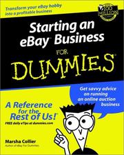Cover of Starting an eBay business for dummies by Marsha Collier