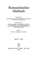 Cover of Romanistisches Jahrbuch by Unknown