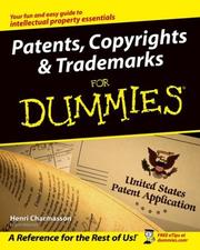 Front cover of Patents, copyrights & trademarks for dummies by Henri Charmasson