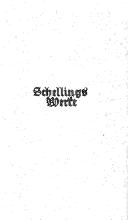Cover of Schellings Werke by Friedrich Wilhelm Joseph von Schelling