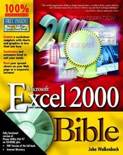 Cover of Microsoft Excel 2000 Bible by John Walkenbach