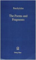 Front cover of The Poems & Fragments by Bacchylides
