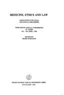 Cover of Medicine, ethics and law by Association for Legal and Social Philosophy (Great Britain). Conference.
