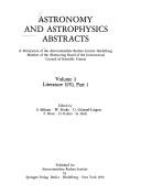 Front cover of Literature 1970, Part 1 (Astronomy and Astrophysics Abstracts) by Unknown
