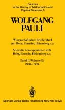 Cover of Wissenschaftlicher Briefwechsel mit Bohr, Einstein, Heisenberg, u.a. = by Wolfgang Pauli