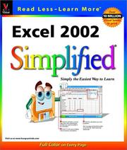 Cover of Excel 2002 simplified by Ruth Maran