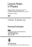 Front cover of Numerical combustion by International Conference on Numerical Combustion (3rd 1989 Juan-les-Pins, France)