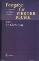Front cover of Festgabe für Werner Flume zum 90. Geburtstag by Werner Flume