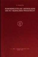 Front cover of Romeinsrechtelijke Grondslagen Van Het Nederlands Privaatrecht by R. Feenstra