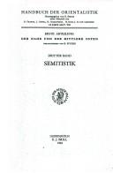 Front cover of Semitistik, Nachdruck Der Erstausgabe, 1953-1954 by A. Baumstark
