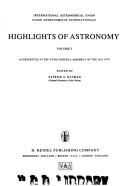Front cover of Highlights of Astronomy by Patrick A. Wayman
