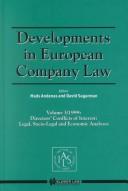 Front cover of Developments in European Company Law:Directors' Conflicts of Interest (Developments in European Company Law) by British Institute of International and Comparative Law Staff