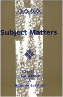 Cover of Subject Matters by Paul Gifford