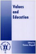 Cover of Values And Education. by Thomas Magnell