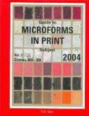Cover of Guide to Microforms in Print 2004 by Unknown