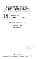 Front cover of History of Women in the United States by Nancy F. Cott