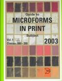 Cover of Guide to Microforms in Print 2003 by Unknown
