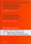 Cover of International Encyclopedia of Abbreviations and Acronyms in Science and Technology: Series A: Politics, History, Social Sciences: Part II by Michael Peschke