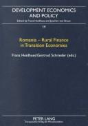 Front cover of Romania--rural Finance In Transition Economies (Development Economics and Policy, Bd. 14) by Franz Heidhues
