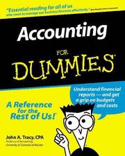 Cover of Accounting for dummies by John A. Tracy