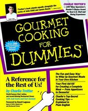 Front cover of Gourmet cooking for dummies by Charlie Trotter