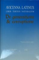 Cover of Liber Tertius Naturalium De Generatione Et Corruptione (Avicenna Latinus) by S. Van Riet