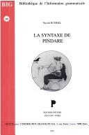 Cover of La syntaxe de Pindare by Hummel P.