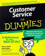 Front cover of Customer service for dummies by Karen Leland