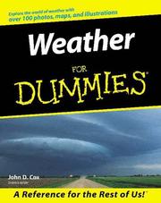 Cover of Weather for Dummies by John D. Cox