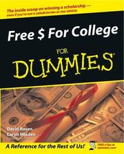 Cover of Free $ for college for dummies by David Rosen