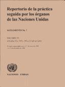Front cover of Repertorio De La Practica Seguida Por Los Organos De Las Naciones Unidas by Unknown