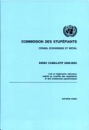 Front cover of Commision Des Stupefianst Index Cumulatif 2000-2004 by Unknown