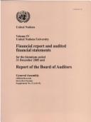 Front cover of Financial Report and Audited Financial Statements for the Biennium Ended 31 December 2005 and Report of the Board of Auditors by Unknown