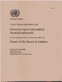 Front cover of Financial Report and Audited Financial Statements for the Biennium Ended 31 December 2005 and Report of the Board of Auditors by Unknown