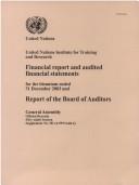 Front cover of Financial Report And Audited Financial Statements For The Biennium by Unknown