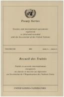 Front cover of United Nations Treaty Series, 2001 by Unknown