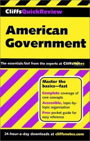 Cover of American Government (Cliffs Quick Review) by Paul Soifer