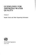 Cover of Guidelines for drinking-water quality by World Health Organization (WHO)