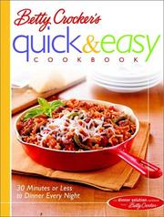 Front cover of Betty Crocker's quick & easy cookbook by Betty Crocker