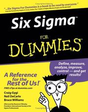 Cover of Six sigma for dummies by Craig Gygi