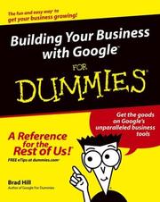 Front cover of Building Your Business with Google For Dummies by Brad Hill