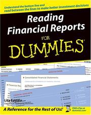 Cover of Reading financial reports for dummies by Lita Epstein