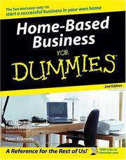 Cover of Home-based business for dummies by Edwards, Paul